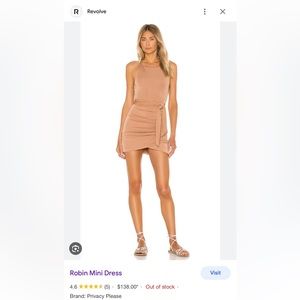 Mini dress with tie-waist built in!